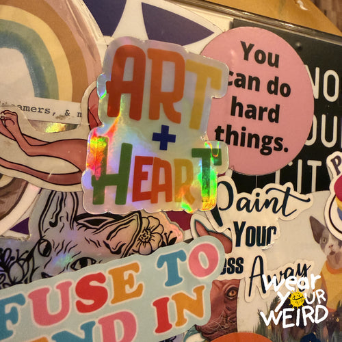 ART+ HEART Holographic Sticker