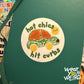 Hot Chics Hit Curbs 3" Round Vinyl Sticker