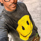 The Happiness Project Acid Wash Oversized Long Sleeve Tee