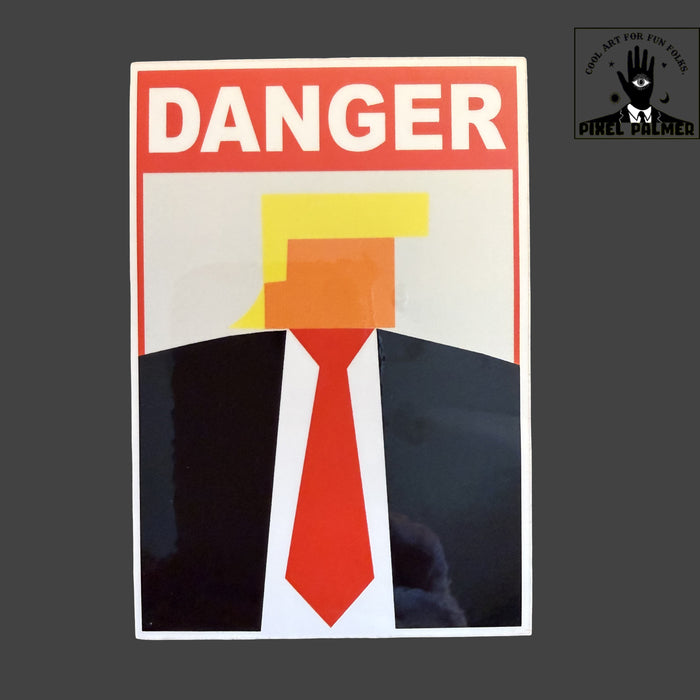 DANGER glossy vinyl sticker from Pixel Palmer