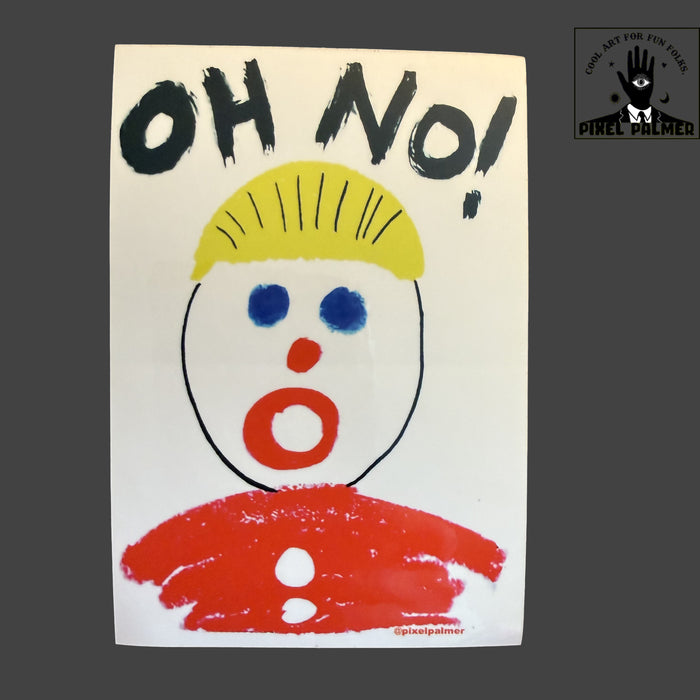 Oh No! Mr. Bill 2.75 x 4" glossy vinyl sticker from Pixel Palmer