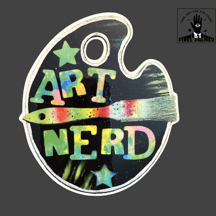 Art Nerd glossy vinyl sticker from Pixel Palmer