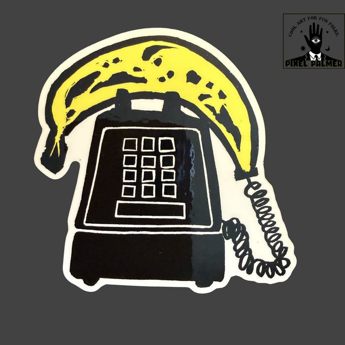 Banana Phone glossy vinyl sticker from Pixel Palmer