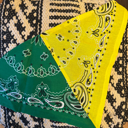 Custom Color Blocked Two Toned Easy Tie Bandanas