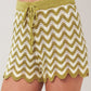 SUNSET STITCH CROCHET KNIT SHORTS