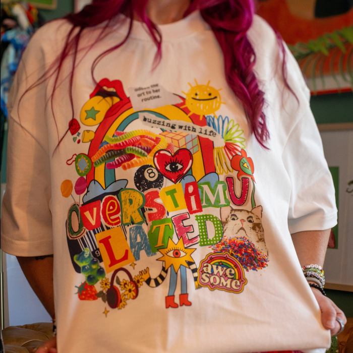 OVERSTIMULATED Heavyweight Drop Shoulder Cotton T-Shirt