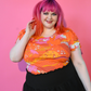 Landscape Tulip Sleeve Tee in Warm Tones