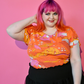 Landscape Tulip Sleeve Tee in Warm Tones