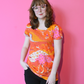 Landscape Tulip Sleeve Tee in Warm Tones
