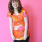 Landscape Tulip Sleeve Tee in Warm Tones