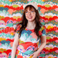 Tulip Sleeve in Mint & Strawberry Meadow Print