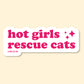 Hot Girls Rescue Cats Sticker
