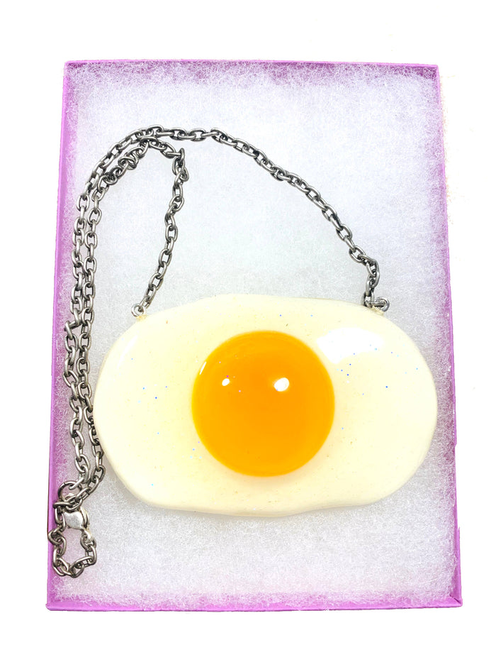 Glitter Jumbo Gummy Egg Necklace - Candy Jewelry