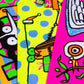 Fuzzy neon joy card