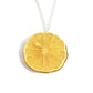 Glitter Lemon Necklace - Citrus Fruit Jewelry