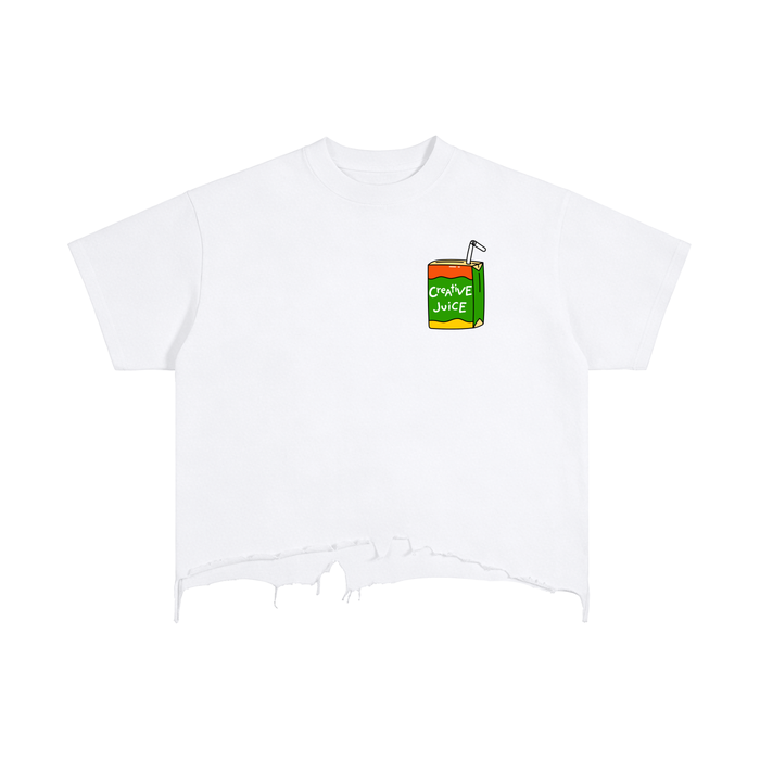 Creative Juice Vintage Wash Boxy Distressed Hem T-Shirt