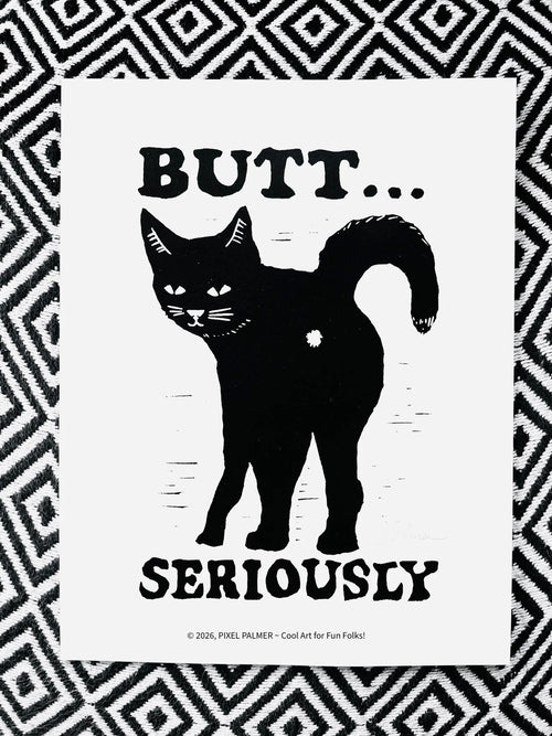 Butt... Seriously Black Cat