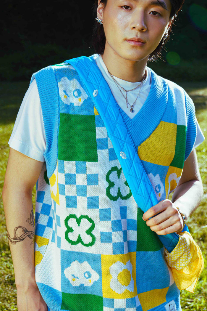 🌼 Patchwork Daydream Sweater Vest