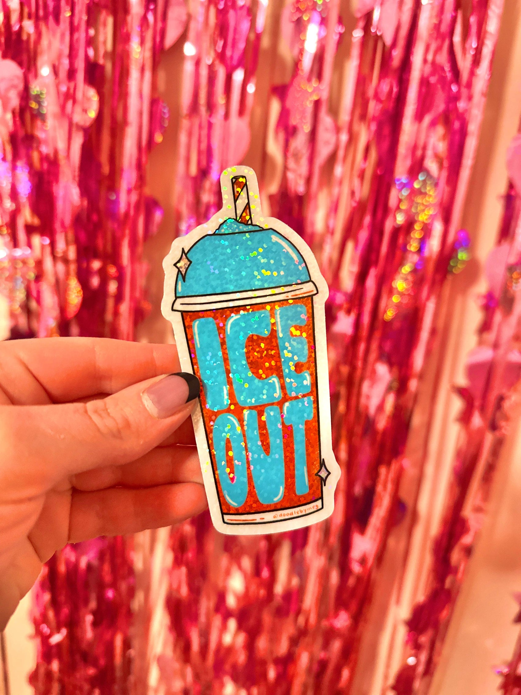 Ice Out Glitter Sticker