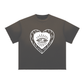 Heart Eye Sun Fade Raw Edge T-Shirt