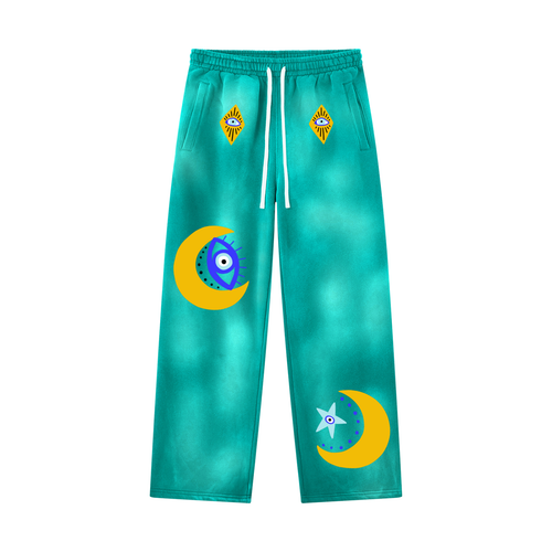 Cosmic Weirdness Wide Leg Fleece Sweatpants