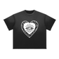 Heart Eye Sun Fade Raw Edge T-Shirt