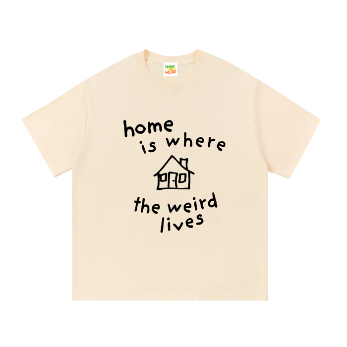 Home is where the WEIRD lives Essential Cotton T-Shirt