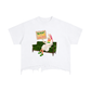 The Wear Your Weird Unicorn Vintage Wash Boxy Distressed Hem T-Shirt