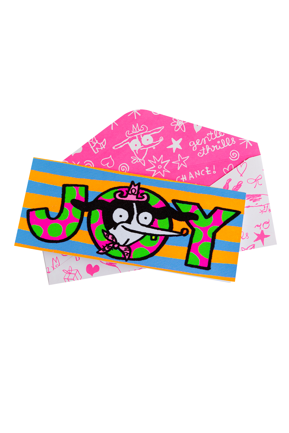 Fuzzy neon joy card