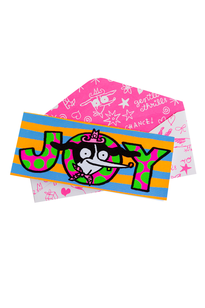 Fuzzy neon joy card