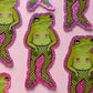 Sexy frog glitter sticker