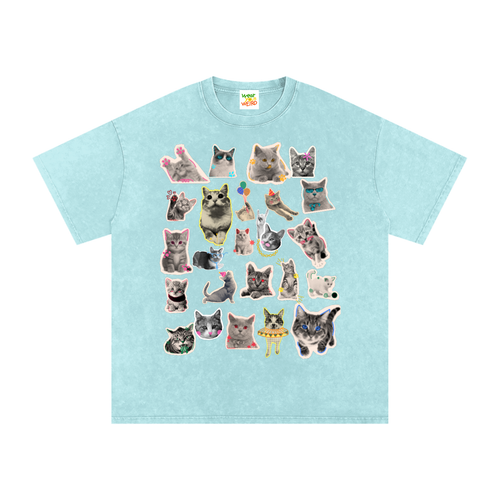 Cat Sticker Sheet Graphic Tee