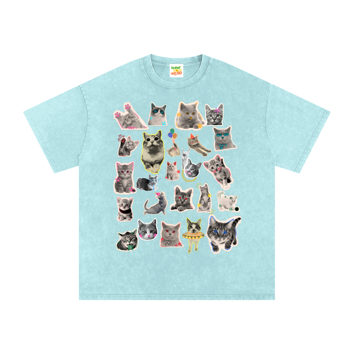 Cat Sticker Sheet Graphic Tee