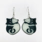 Ying Yang Cat Earrings