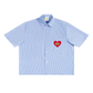 Eye See You Oversized Vertical Stripe Boxy Shirt