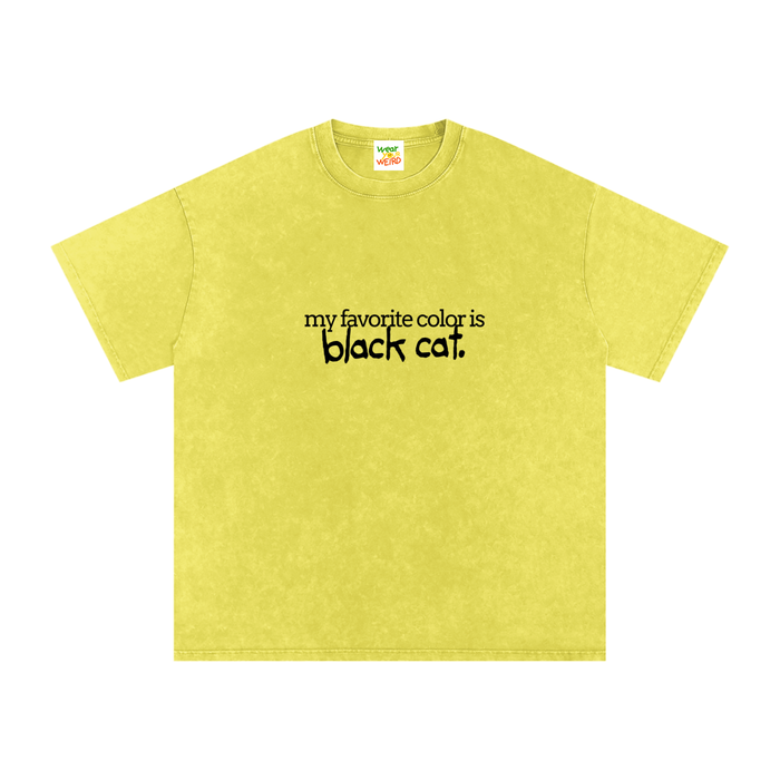 My Favorite Color is Black Cat Tee