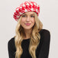 Houndstooth Pattern Knit Beret
