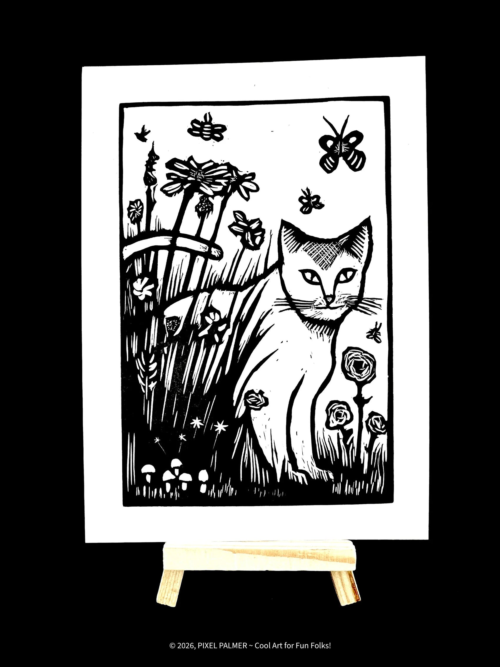 Kitty in the Garden