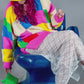 Rainbow Color Block Sweater