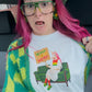 The Wear Your Weird Unicorn Mascot Crop Cotton T-Shirt