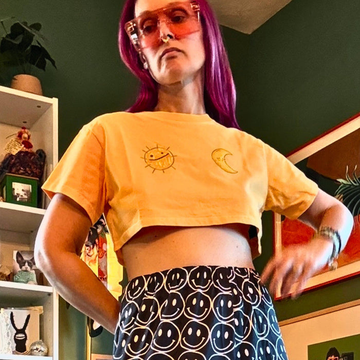 Sunshine & Moonbeams Snow Washed Crop Top
