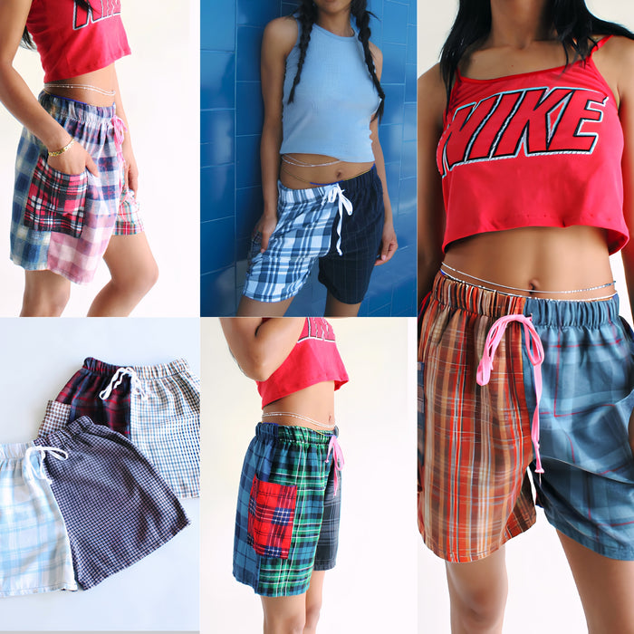 Campfire Collage Flannel Shorts