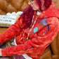 One of One: Happy Mess Rainbow Red Smiley Hoodie